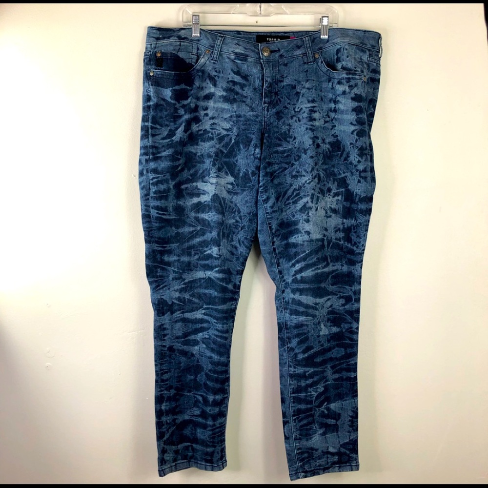 *** Torrid Women’s Plus Size Tie Dye Jeans SZ 22R